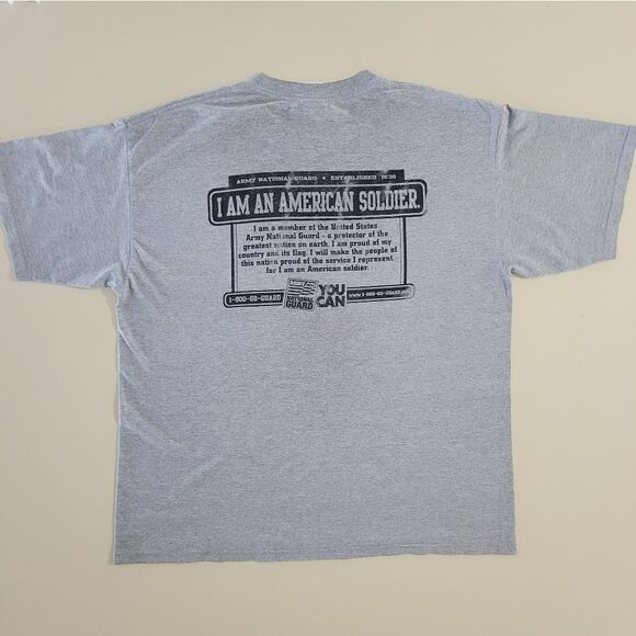 Gildan Activewear Men's Gray Crewneck Army National Guard Graphic T-Shirt - Picture 11 of 11